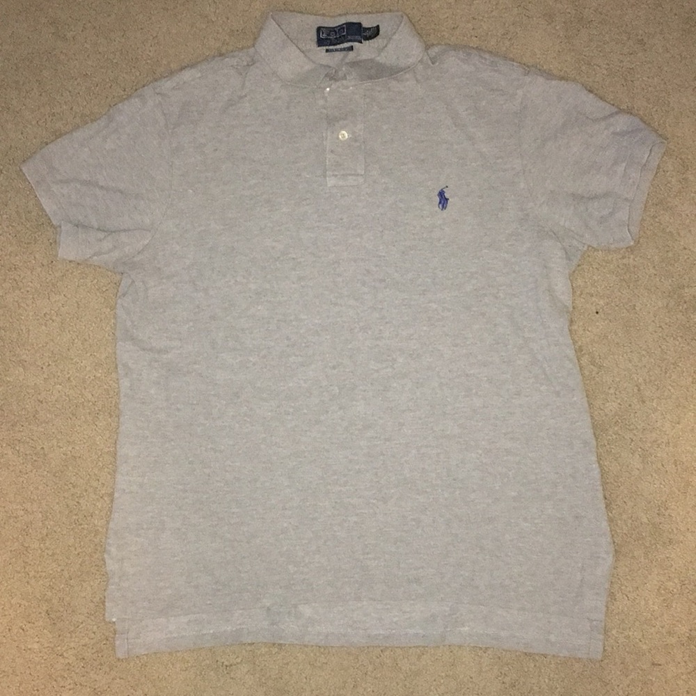 Men’s Polo Ralph Lauren Grey Classic Fit Polo Lg